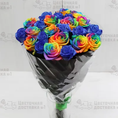 Синие, белые и голубые мыльные розы в цилиндре заказать с доставкой в  Краснодаре по цене 2 140 руб.