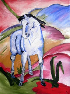 Синий конь» картина Сингатуллина Марселя маслом на холсте — купить на  ArtNow.ru