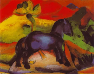Картина «Синий конь бежит», Даниэла Васильева
