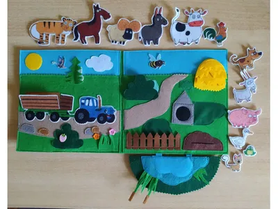 Развивающий набор животных Синий трактор игрушка деревянная Синий Трактор  11242998 купить в интернет-магазине Wildberries