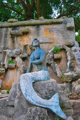 The mermaid statue \"Sirena de Boca\" in Veracruz, Mexico