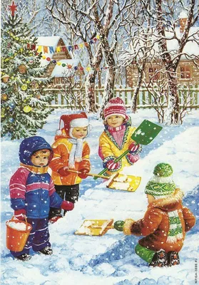 Картинки на тему зима для детского сада - 35 фото