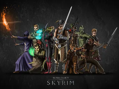 The Elder Scrolls V 5 Skyrim Characters Poster – My Hot Posters