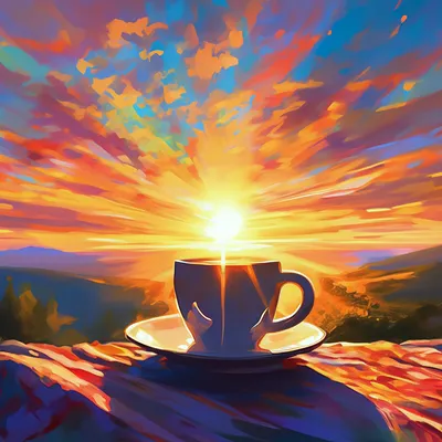 Доброе сказочное утро. Чашка кофе, …» — создано в Шедевруме