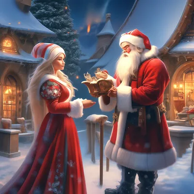 Сказка, Новый год, дед Мороз» — создано в Шедевруме