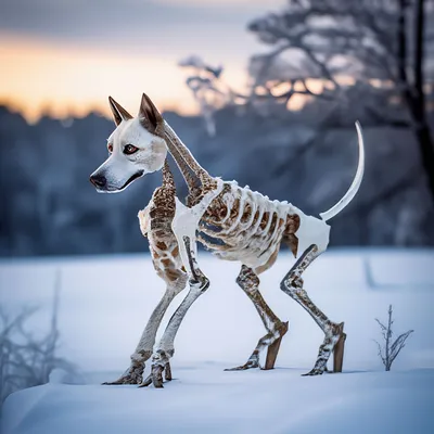 Скелет собаки (Canis lupus familiaris), размер L, препарат купить в Москве