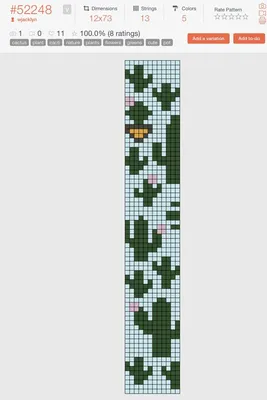 Фенечка кактусы #52248 | Модели веревочных браслетов, Техники плетения  бисером, Фенечка