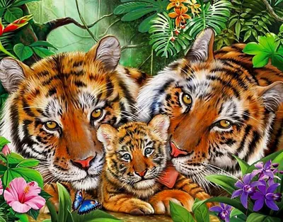 Картина Era ct Вышивка животное тигр наборы для вышивки крестиком DMC с  принтом Canva ручная работа украшение для дома подарок для любви |  AliExpress