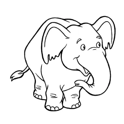 Скачать совершенно бесплатно раскраску Слон с карандашом в высоком качестве  можно у нас на сайте за неск… | Раскраски, Мультипликационные рисунки,  Детские раскраски