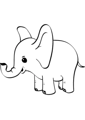 Раскраска Слон - Раскраски для детей