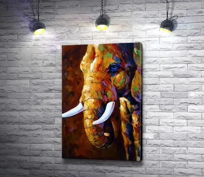 Купить Солнечный Слон... Картина маслом, авторская живопись, картина масло  - слон, желтый, индиго | Искусство на тему слона, Картины маслом, Картины