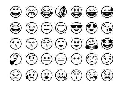 Emoji Black and White, Смайлик, Смайлик, Лицо, Выражение лица, Черно-белое,  Площадь, Линия, площадь, Черное и белое, смайликов png | PNGWing