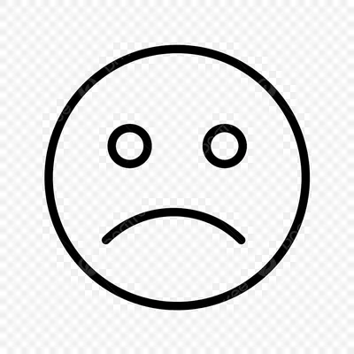 грустный смайлик значок модный стиль изолированный фон PNG , грустно,  Emoji, смайлик PNG картинки и пнг рисунок для бесплатной загрузки