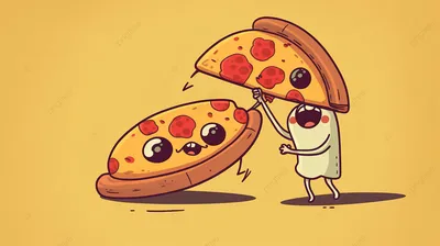 Смешной значок куска пиццы фаст-фуда Иллюстрация вектора - иллюстрации  насчитывающей мило, меню: 81931033