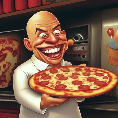 Глупая смешная пицца балда» — создано в Шедевруме