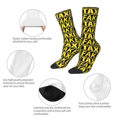 Веселые смешные мужские носки Харадзюку, смешные носки с такси, спортивные  женские носки, весна, лето, осень, зима | AliExpress