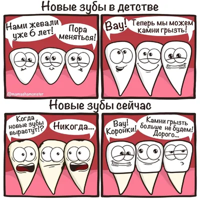 Зубы мудрости, брекеты и стоматологи - 10 смешных комиксов о зубах от  разных авторов | Смешные картинки | Дзен