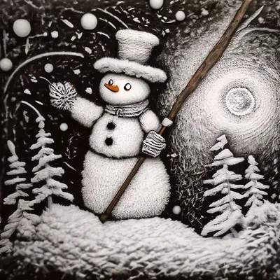 Дед Мороз и снеговик — раскраска для детей. Распечатать бесплатно.
