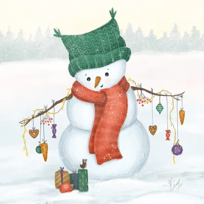 Открытка на Новый год «Снеговик» купить в Санкт-Петербурге с доставкой  сегодня на Dari Dari
