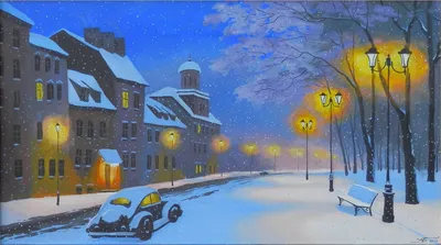 Снежный город рисунок - 49 фото