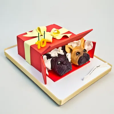 3D торт в виде мордочки собачки 18091421 стоимостью 6 000 рублей - торты на  заказ ПРЕМИУМ-класса от КП «Алтуфьево»