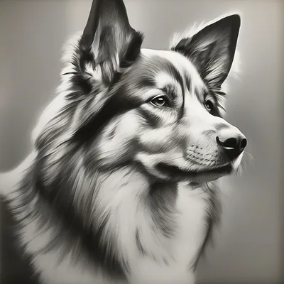 Собака дворняга рисунок карандашом - 58 фото