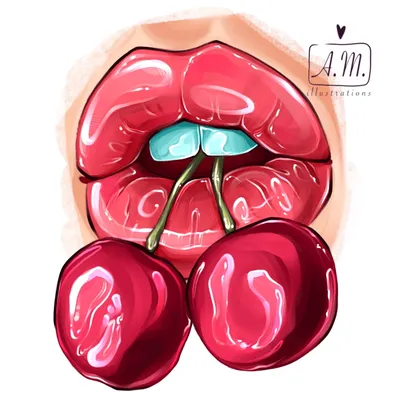 Иллюстрация Сочные губы в стиле другое | Illustrators.ru