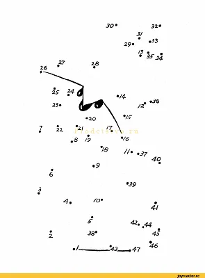 Раскраски Соедини точки по цифрам распечатать бесплатно