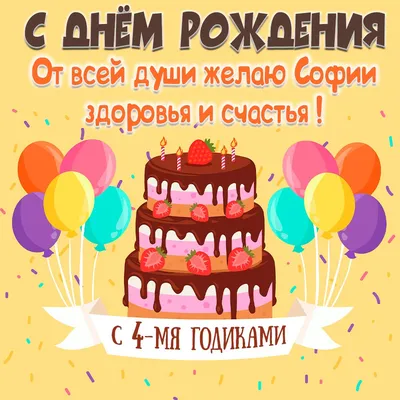 Открытки \"София, с Днем Рождения!\" (100+)