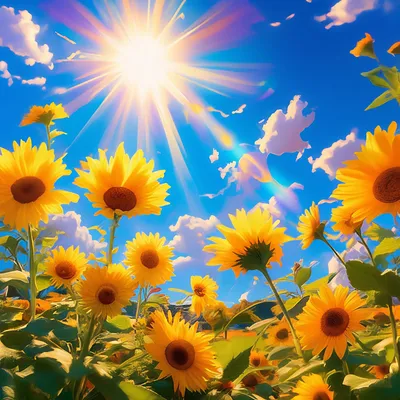 E Небо солнечного дня голубое Иллюстрация вектора - иллюстрации  насчитывающей цветки, сад: 111029865