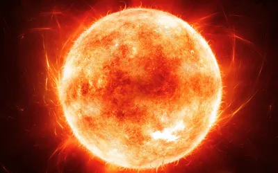 Солнце в космосе стоковое фото. изображение насчитывающей газ - 207111802
