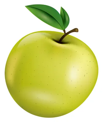 Жёлтое яблоко — картинка для детей. Скачать бесплатно.