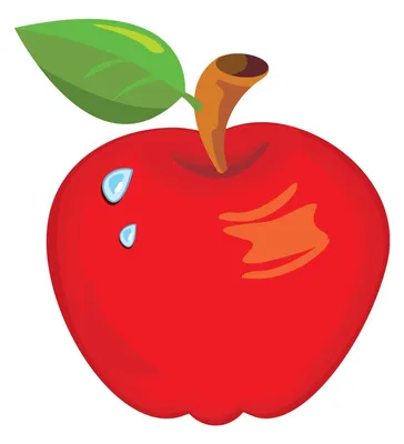 Яблоко — картинка для детей. Скачать бесплатно.