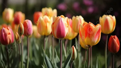 прекрасные фотографии трех тюльпанов Стоковое Изображение - изображение  насчитывающей изолировано, природа: 222773707