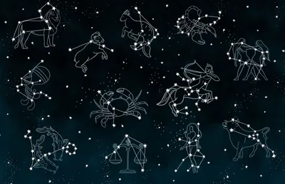 Реалистичные созвездия знаки зодиака, Гороскоп, Космос, галактика фон  картинки и Фото для бесплатной загрузки