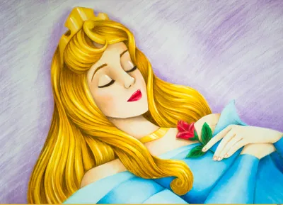 Спящая красавица простой рисунок - 46 фото