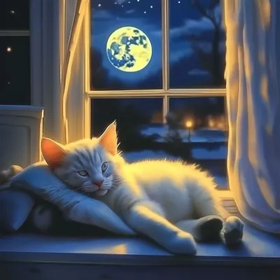 картинки доброй ночи с кошками｜Поиск в TikTok