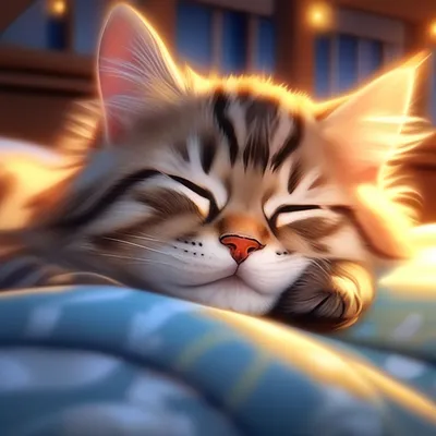 Спокойной ночи кот породы сибирский,…» — создано в Шедевруме