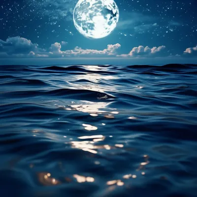 Фото моря спокойной ночи - открытки