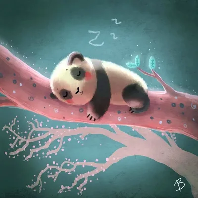 Мультфильм рисованной спокойной ночи панда изображение_Фото номер  401059578_PSD Формат изображения_ru.lovepik.com