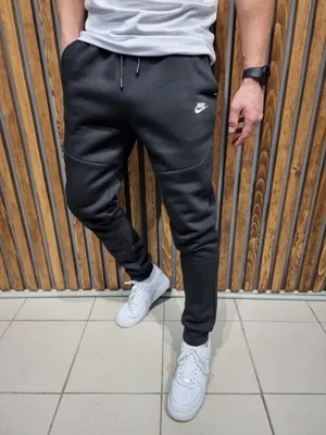 Черные теплые спортивные мужские штаны Nike на флисе Б-421 купить в  интернет магазине Fashion-ua в Украине