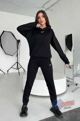ᐅ Купить Женский спортивный костюм Nike черный двунитка 1099 грн Доставка  по всей Украине