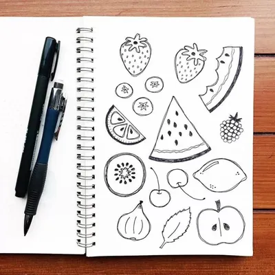 Рисунки для срисовки еда легкие для начинающих (13 шт)