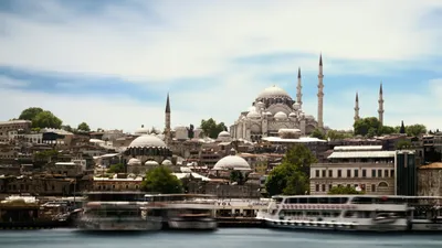 Обои Большая мечеть Стамбула, картинки - Обои для рабочего стола Большая  мечеть Стамбула фото из альбома: (города)