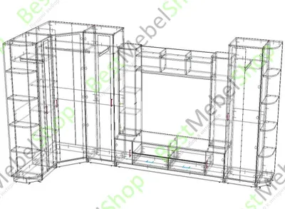 Стенка для гостиной \"Марта-15 мини\" купить по цене 20,592.00 рублей в  Белгороде