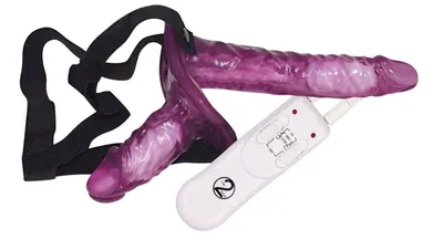 Купить Страпон с вибрацией и вагинальной пробкой STRAP ON DUO - 18 см. в  Симферополе, цена, отзывы