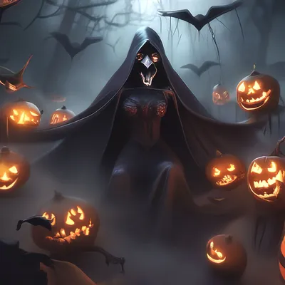 Страшные картинки на хеллоуин» — создано в Шедевруме