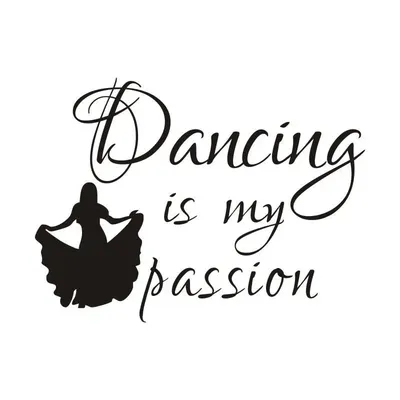 Виниловая танцевальная девушка, фотообои с надписью \"Танцующая моя страсть\",  Декоративные Настенные обои для гостиной, танцевальной студии ZA360 |  AliExpress