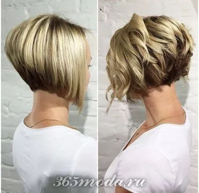 100%) Короткая женская стрижка каре на ножке 2022-2023: 104 фото | Stacked  hairstyles, Short hairstyles for thick hair, Stacked bob hairstyles