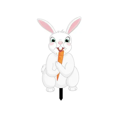 Векторная конструкция кролика плоская, детализированная на белом фоне |  Премиум векторы